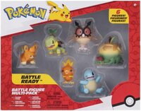 Pokémon Battle Multipack 6 Figurines - Pohm, Carapuce, Poussifeu, Tortipouss, Hoothoot & Dratatin