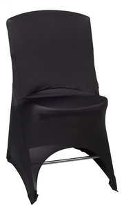 Housse stretch pour chaise pliante noir