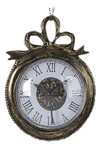 Décoration à suspendre horloge avec ruban cuivre