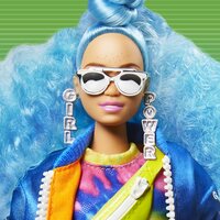 Barbie poupée mannequin Extra - Blue Afro Hair-Image 1