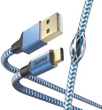 Hama kabel Reflective USB Type-C naar USB blauw-Artikeldetail