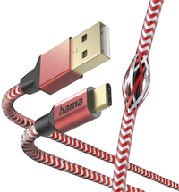 Hama câble Reflective USB Type-C vers USB rouge-Détail de l'article