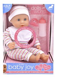 Dolls World zachte pop met geluid Baby Joy - 38 cm-Vooraanzicht