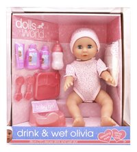 Dolls World pop Drink & Wet Olivia - 38 cm-Vooraanzicht