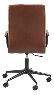 Chaise de bureau Winslow vintage similicuir brun-Arrière