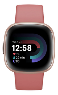 Fitbit montre connectée Versa 4 Sable rose-Avant