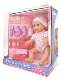 Dolls World pop Drink & Wet Olivia - 38 cm-Rechterzijde