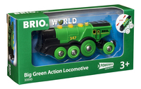 BRIO World 33593 Grote groene locomotief op batterijen-Linkerzijde