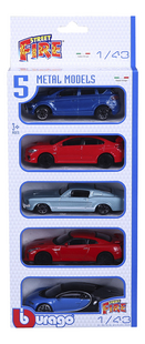 Bburago auto Street Fire Pack van 5 blauw
