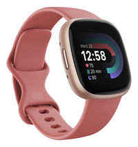 Fitbit smartwatch Versa 4 Pink Sand-Linkerzijde