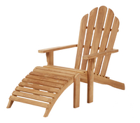 Loungezetel Adirondack teak met voetenbankje Bear Chair-Rechterzijde