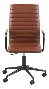 Chaise de bureau Winslow vintage similicuir brun-Avant