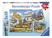 Ravensburger puzzel 3-in-1 Grote Bouwvoertuigen