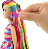 Barbie poupée mannequin Totally Hair - Cœurs-Image 1