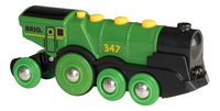 BRIO World 33593 Grote groene locomotief op batterijen-commercieel beeld
