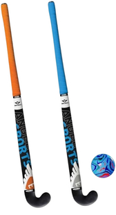 Hockeyset 2 sticks 34/ met bal in draagtas-Vooraanzicht