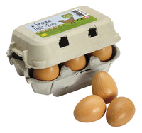 Accessoires de cuisine - Boîte de six œufs bruns