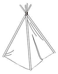 Sunny tipi met ledverlichting wit/rood-product 3d drawing