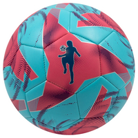 Voetbal meisjes Swirl blauw/roze maat 5