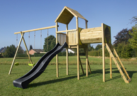 BnB Wood schommel Nieuwpoort Adventure tunnel met antraciete glijbaan