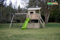 Portique avec tour de jeu et tobbogan Kidsplay Dreamhouse Lime-Image 1