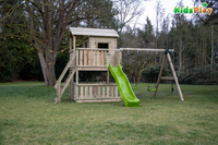 Portique avec tour de jeu et tobbogan Kidsplay Dreamhouse Lime-Image 2