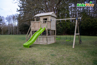 Portique avec tour de jeu et tobbogan Kidsplay Dreamhouse Lime-Image 5
