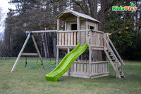 Portique avec tour de jeu et tobbogan Kidsplay Dreamhouse Lime-Image 7