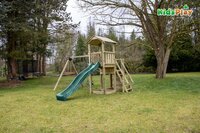 Portique avec tour de jeu et tobbogan Kidsplay Mats vert foncé-Image 5