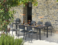 Nardi tuinset Levante/Bora antraciet - 6 stoelen-Afbeelding 1
