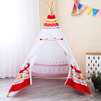 Sunny tipi met ledverlichting wit/rood-Afbeelding 1