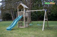 Portique avec tour de jeu et tobbogan Kidsplay Ella Turquoise