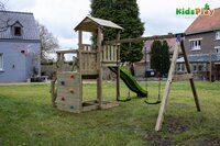 Portique avec tour de jeu et tobbogan Kidsplay Mats Lime