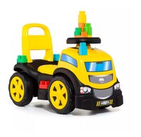 Molto Babyloper Ride on Truck met bouwblokken geel-Tijdelijk beeld