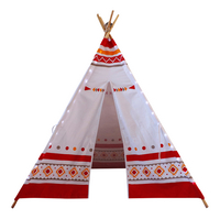 Sunny tipi met ledverlichting wit/rood