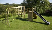 BnB Wood portique Madagascar Adventure Commando Monkey Bar avec toboggan anthracite-Image 1