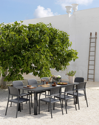 Nardi tuinset Levante/Bora antraciet - 6 stoelen-Afbeelding 2
