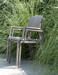 Nardi ensemble de jardin Cube/Riva Tortora taupe - 4 chaises-Image 1