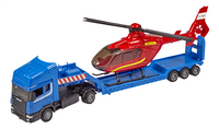 DreamLand Camion bleu avec hélicoptère rouge