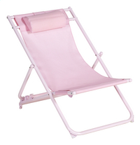 Chaise de plage rose