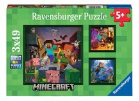 Ravensburger puzzel 3-in-1 Minecraft Biomes
