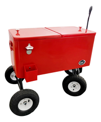 AXI bolderwagen/koelbox Cooler rood-Linkerzijde