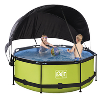EXIT piscine avec dôme pare-soleil Ø 2,44 x H 0,76 m Lime-Image 2