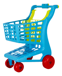 Chariot de supermarché bleu