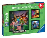 Ravensburger puzzle 3 en 1 Biomes de Minecraft-Côté gauche