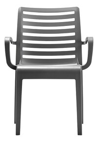Grosfillex tuinset Miami/Slat Slate Grey/antraciet - 6 stoelen-Artikeldetail