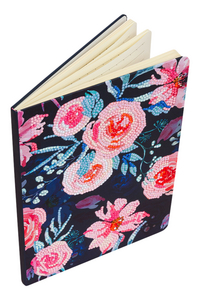 Craft Buddy Crystal Art Notebook Pretty Pink flowers-Artikeldetail