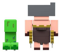 Figurine articulée Minecraft Legends 2 pack - Creeper contre Piglin Bruiser-Arrière