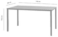 Nardi tuintafel Cube L 140 x B 80 cm antraciet-Vooraanzicht