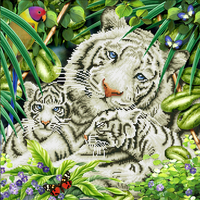 Diamond Dotz White Tiger & Cubs